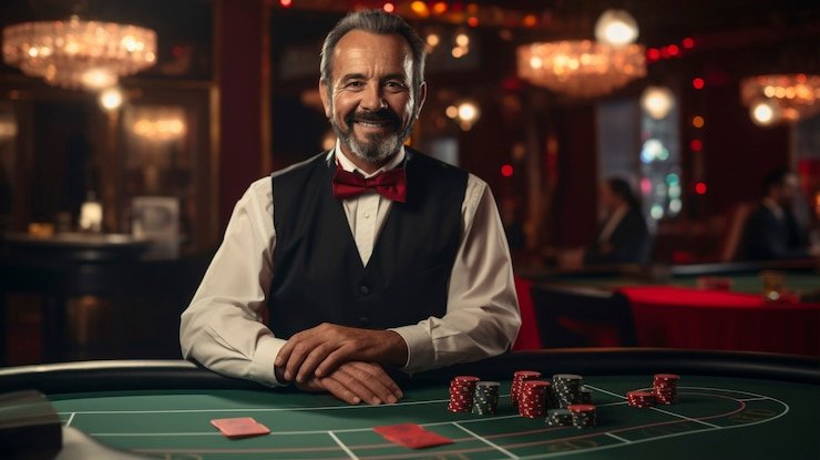 Studio dealer langsung Lightning Baccarat dengan multi-kamera di uge234